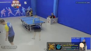 игра КОРОТКИМИ ШИПАМИ СПРАВА и слева: Максим ЧЕРЕПНИН, короткие шипы Yinhe URANUS PRO