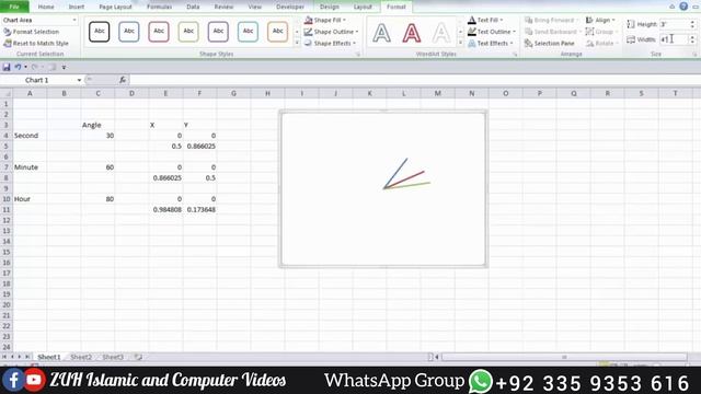 Ms Excel Full Tutorial Class # 70 Advanced Practical Works in Pashto | Create Analog Clock in Excel смотреть онлайн