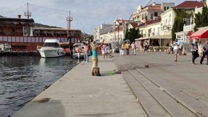 Крым. Балаклава. Набережная Назукина. Таврическая набережная. Обзор балаклавской бухты,катеров и ях