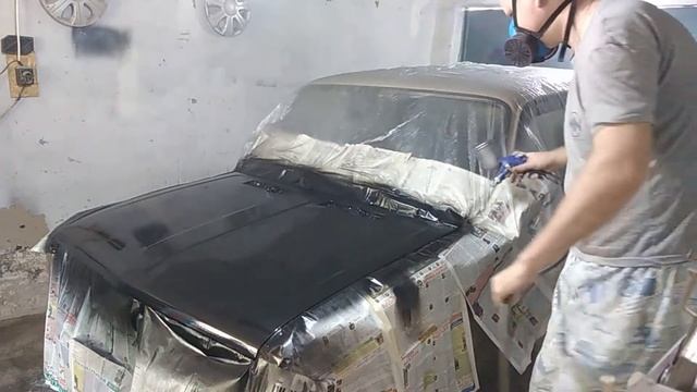 Пошаговая покраска капота ваз 2106,Сколько ушло материала.Красим ваз своими руками!