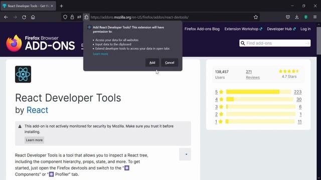 Install React Tools on Firefox | React Js | React Js 2023 | #reactjs