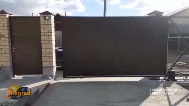 Откатные ворота с калиткой из сэндвич панелей смотреть онлайн