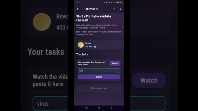 TapSwap код (Start a Profitable Youtube Channel!) на 29.08.2024 #tapswap #tapswapcode #crypto