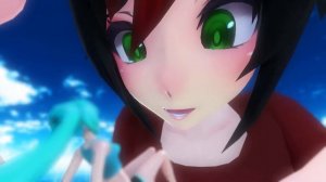 [AZ] MMD Giantess Growth (No Sound)  Victoria's Movie Night