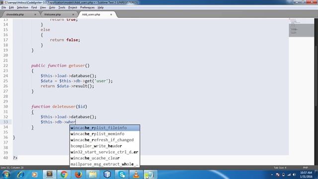 How to Delete Data from db in Codeigniter. php codeigniter tutorials.