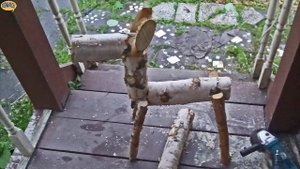 Как сделать деревянную лошадку для сада.