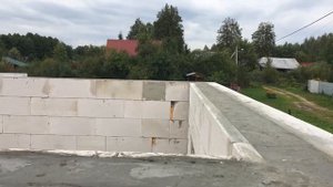 Доложил у блоки,делаю каркасы и результаты бетонирования армопояса