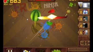 Fruit Ninja Frenzy for Facebook - Highscore 1396 - Lucky Blast Upgrade (Smoothie Mastered)