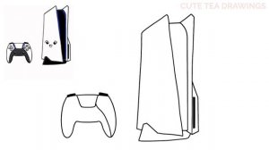 How to Draw Cute Sony PlayStation 5 | PS5 | Easy Drawing