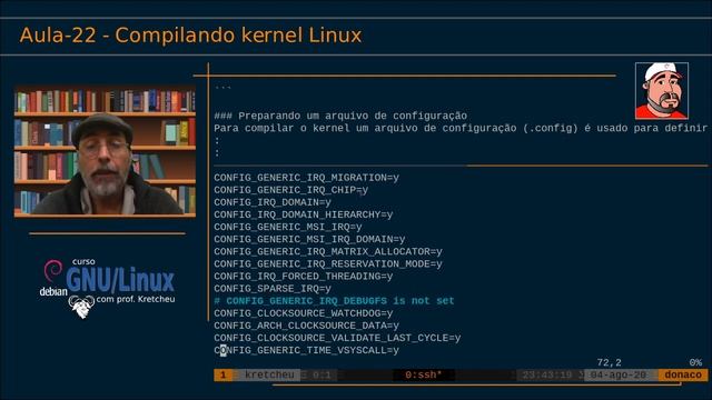 ? Curso GNU Linux - Aula 22 - Compilando kernel Linux смотреть онлайн