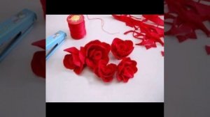 Как сделать красивую картину с розами из фетра.