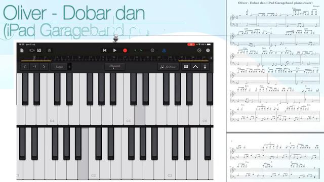 Oliver - Dobar dan (iPad Garageband piano simple cover) смотреть онлайн