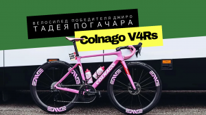 Розовый Colnago V4Rs победителя Giro d'Italia Тадея Погачара
