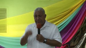 Fijian Prime Minister Voreqe Bainimarama attends Western Armed Force Church Services.