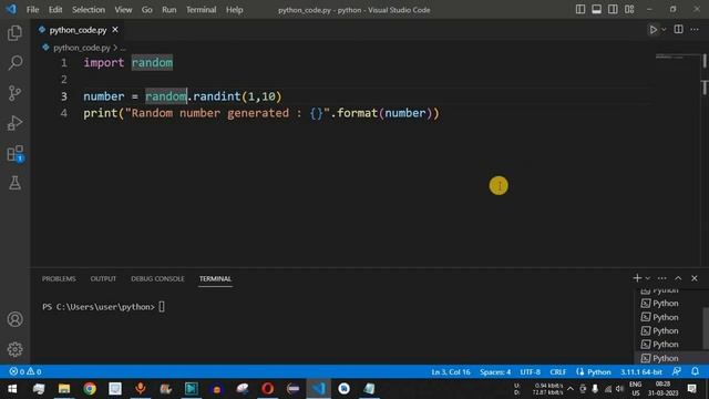 Python Program #4 - Generate Random Number in Python