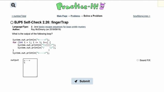 Java Practice It || 2.26 fingerTrap || for loop смотреть онлайн