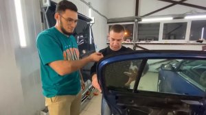 Тонировка задней полусферы | бортовик Megane 2