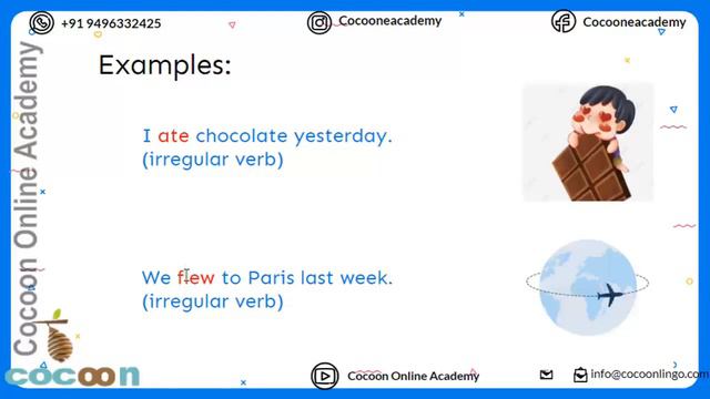 Past Tense Irregular Verbs| Learn English on Whatsapp! |Cocoon Online Academy. смотреть онлайн