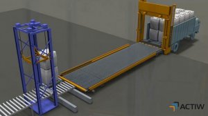 Automatic trailer and container loading solution for Big Bags by Actiw LoadMatic
