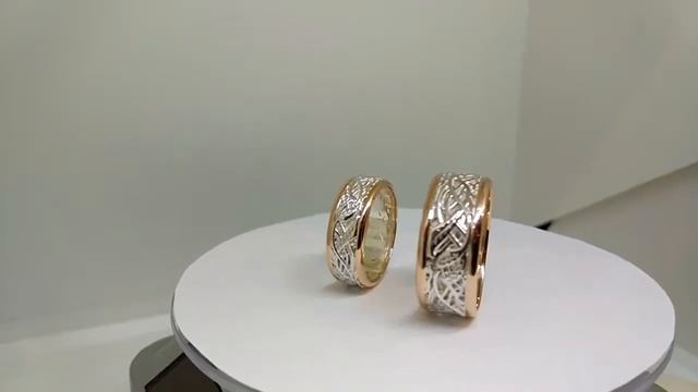Серебряные обручальные кольца 925 пробы с краями из золота