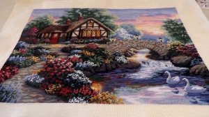 Готовая работа- Сумеречный мост от Dimensions, рейтинг набора