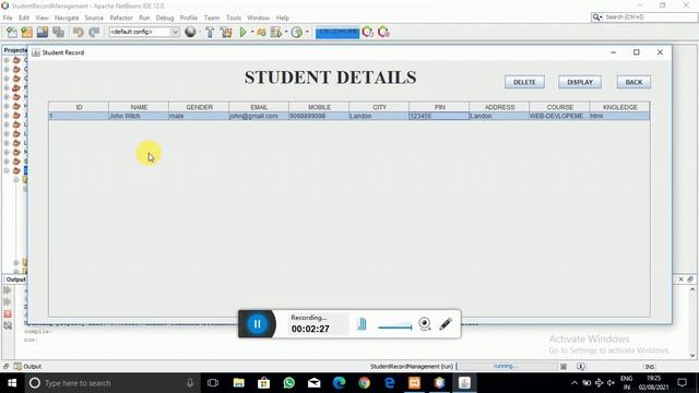 Student Record Management System in java | Java Desktop Application | Class Receipt system in Java