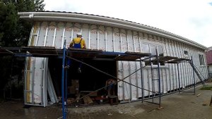 ФАСАДНАЯ  ОТДЕЛКА ДОМА САЙДИНГ  ПОД БРУС/ D 6 S ОРЕХ ??️