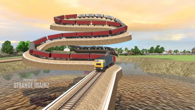 WOW EXTREME!! Super-High and Convoluted Railroads on Water | Trainz Railroad Simulator 2019
