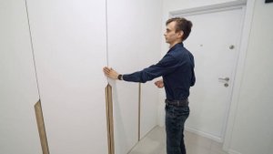 Гардеробный шкаф с интегрированными ручками из шпона. Часть 4 из 4