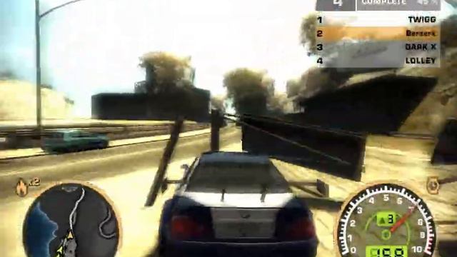 NFS Most Wanted - Big Lou - Sprint - Track 038 - Walkthrough смотреть онлайн