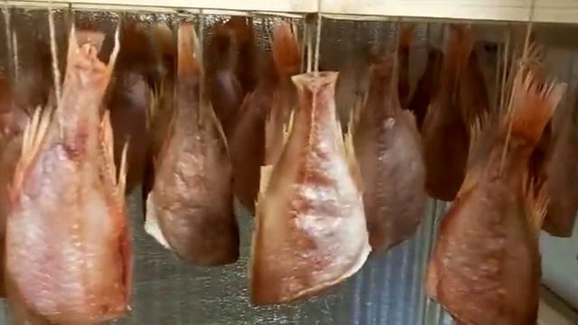 Вяленый морской окунь! Рыба Огонь!!!