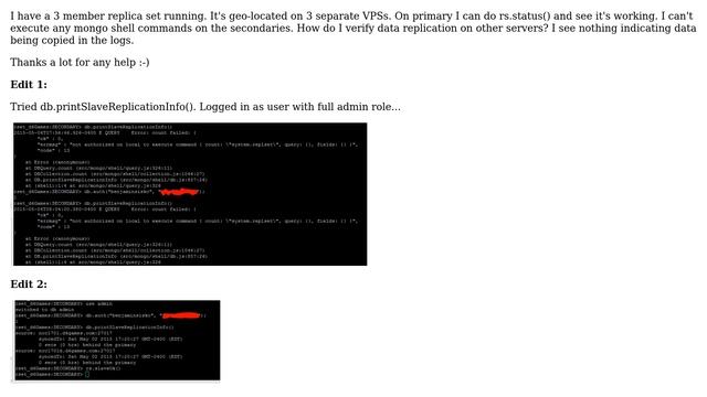 MongoDb replica set: How do I verify data replication on other servers? смотреть онлайн
