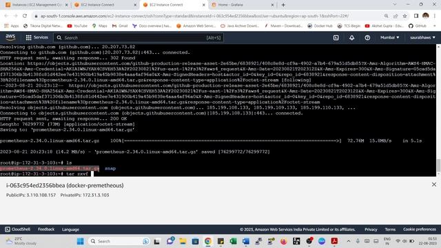 How Prometheus and Grafana Monitor with Docker Conatainer