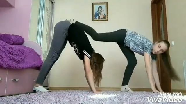 14 - Yoga Challenges 2 Teen Girls Funny - Йога челлендж  - Desafio da yoga - Girls Gymnastics..mp4