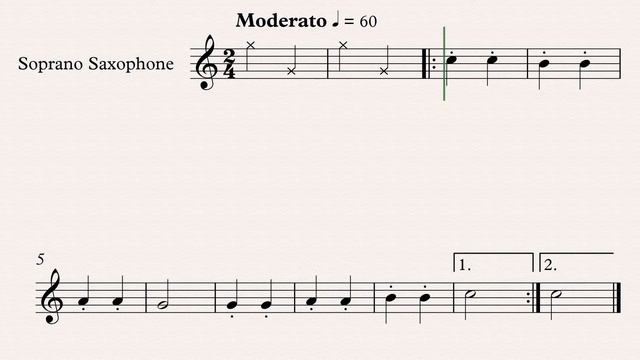 "Белка" А.Березняк видеоминусовка и ноты для саксофона-сопрано. Темп 60 смотреть онлайн