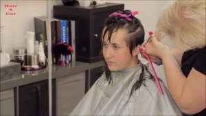 2018-45 Margita preview - long hair cut to short pixie