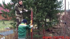 Установка забора на даче