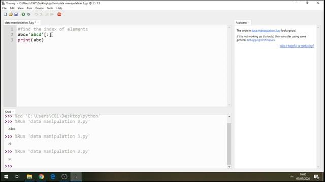 Python for  beginners | Learn Python Data Manipulation String Integer part 3