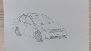 Рисую Kia Rio 3 (K2) карандашом