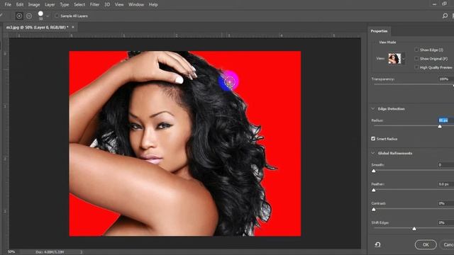 Hair background removal by Photoshop CC 2018 смотреть онлайн