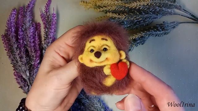 Брошь ёжик из шерсти от WoolIrina (Ирина Киселева) смотреть онлайн