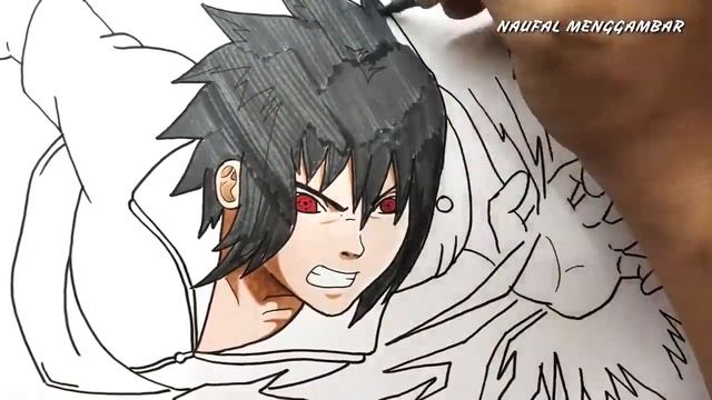 Как нарисовать Саске Учиха от слово Чидори смотреть онлайн