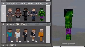 minecraft pocket edition Avengers infinity war skin pack