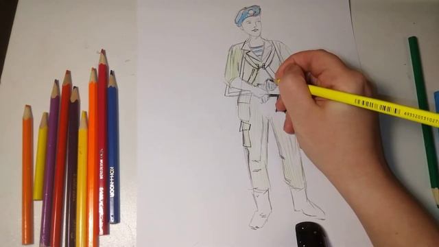 Как нарисовать десантника. Как нарисовать ВДВшника. Draw a paratrooper смотреть онлайн
