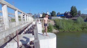 Прыжки в воду с моста! Новый - Торъял 2020
