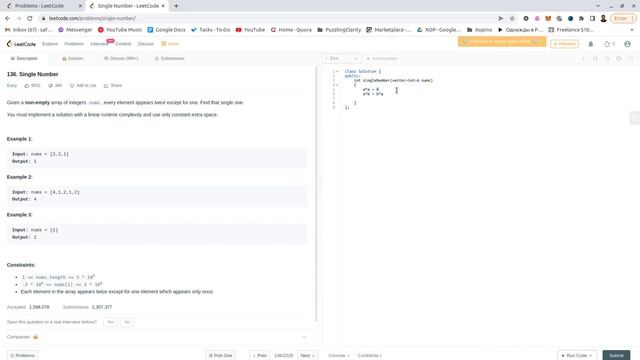 LeetCode 136  Single Number