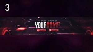 TOP 5 2D YOUTUBE BANNER TEMPLATE | PSD + Free Download