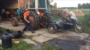 МТ с движком VIPER  125 толкает трактор