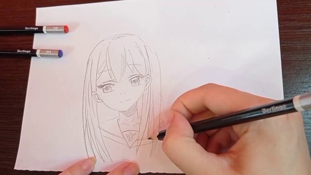 Как нарисовать волосы убранные за уши? смотреть онлайн