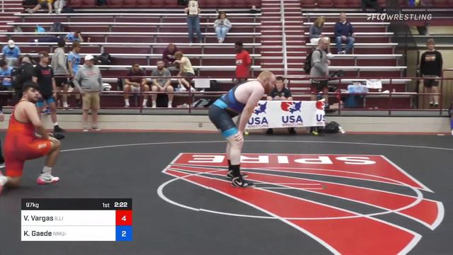 97 Kg Round Of 16 - Victor Vargas, Illinois Vs Kaleb Gaede, NMU-National Training Center 6d23